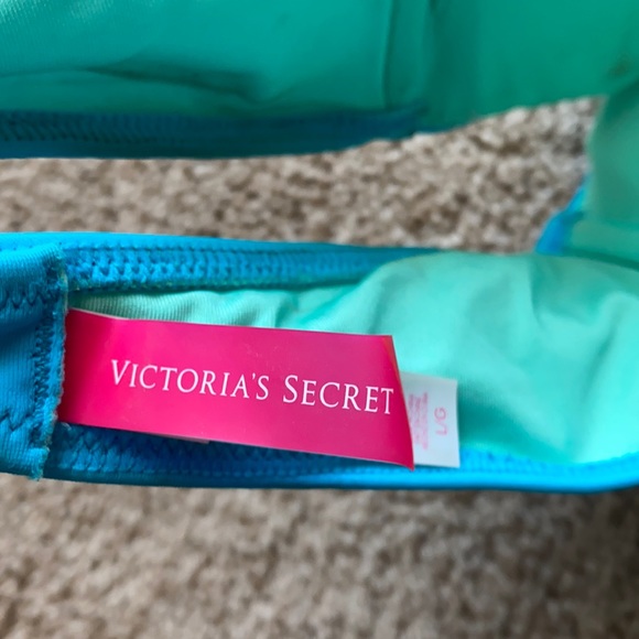 Victoria’s Secret Blue Bandeau Swim Top Large - Picture 7 of 7